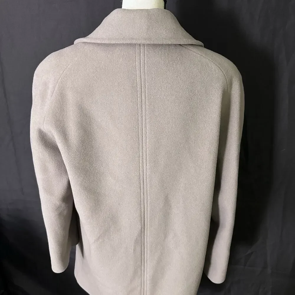 Vintage Alorna 100% Wool Coat Gray Fully Lined Size 10 Button Front &‎ Pockets